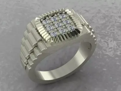 Men  Fashion Ring 3D print model