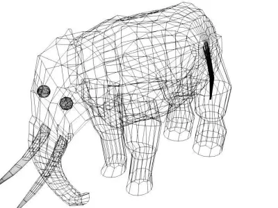 Elephant - Africa Male 3D model