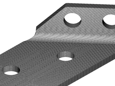 Rusty Trapezoid Angle Bracket 3D model