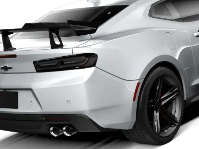 Chevrolet Camaro ZL1 1LE 2018 lowpoly 3D model