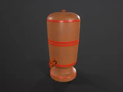 Mineral water filter Low-poly 3D model
