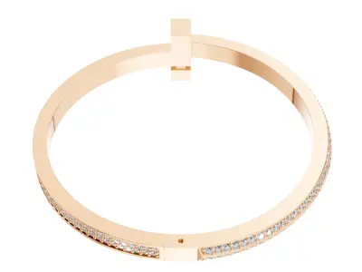 Tiffany T Bangle Wide 3D print model