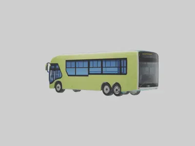 Electric Bus Model 1 Low-poly 3D model