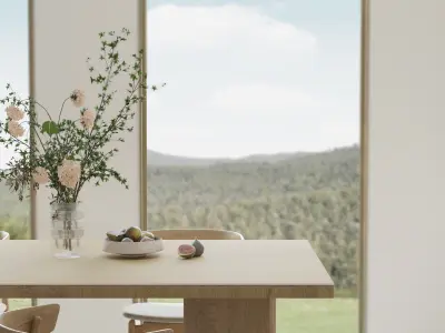 Mid Century interior scene  3D model