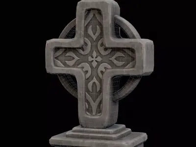 Headstone Low-poly 3D model