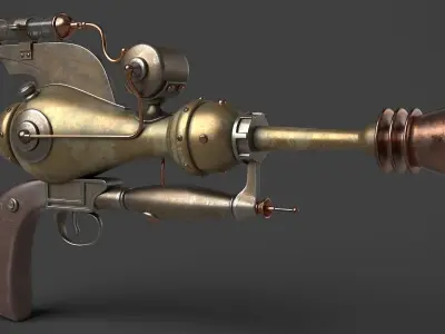 Fantasy Gun 07 Low-poly 3D model