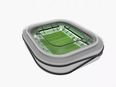 Soccer Stadium Low-poly 3D model 8