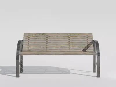 Realistic Park Bench - European Urban Asset Free low-poly 3D model