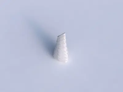 Vase puffy tipped triangle with twisted grid plates 3D print model purchase