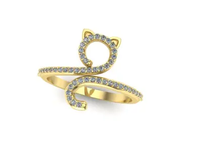 cat ring 3D print model