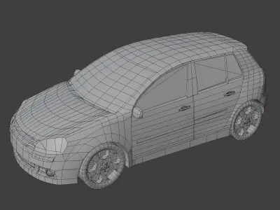 Hatchback Car Generic Low-poly 3D model