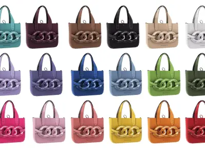 JW Anderson Mini Chain Tote - 3d Model Low-poly 3D model Low-poly 3D model