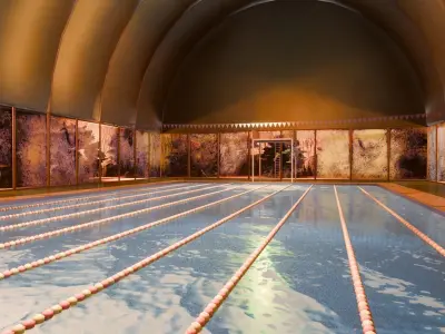 VR Swimming Pool Low-poly 3D model