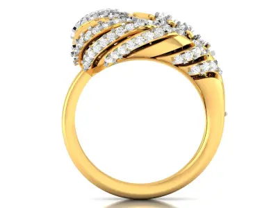 RINGS 3D print model gold diamond ring 3D print model