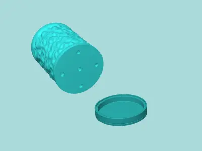 Vase 08 with Plate - Simple Plant Pot - Home Decor 3D print model