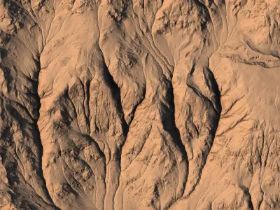 High-polly Desert Mountain Side 3D model
