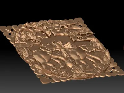 elephant wall pannel 3D print model