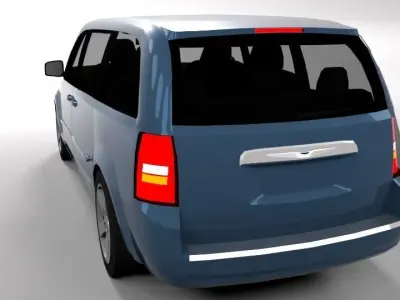 CHRYSLER VOYAGER LOWPOLY Low-poly 3D model