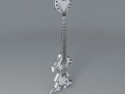 Alien guitar Free 3D model