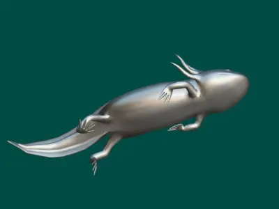 Axolotl Low-poly 3D model