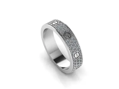 jewelry love ring 3D print model