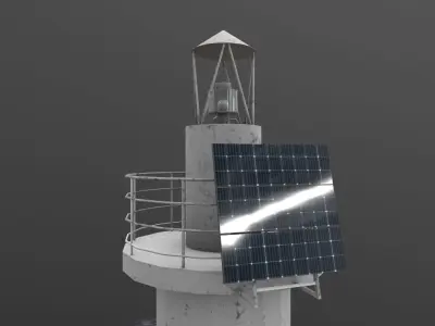 Light House Sudzhukskiy Low-poly 3D model