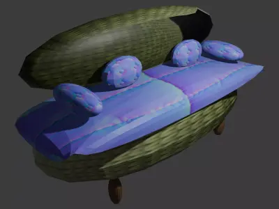 3D Sofa  Modern Realistic Furniture Model 3D model