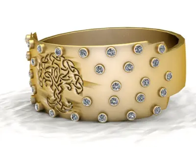 TREE DESIGN LUXURY RING 3D PRINTABLE MODEL 3D print model