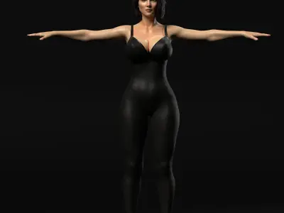 Detailed Realistic Girl Rigged Model Unreal Engine Ready - Hazel Low-poly 3D model