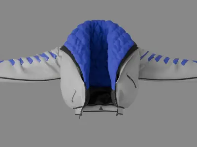 Racing Jacket with Japanese Symbol GLB FBX OBJ mtl 3D Model Low-poly 3D model