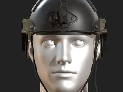 Helmet military combat soldier armor  Low-poly 3D model 3