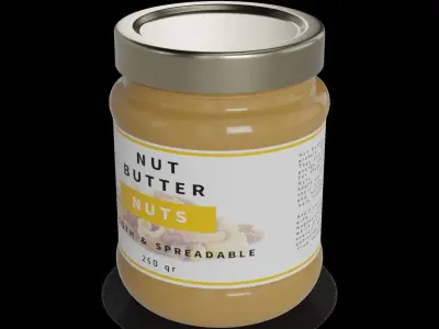 Food for sport Nut Butter Low-poly 3D model