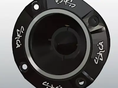 SHCA PROTW 1 in Mini Bullet Tweeter - Mid Poly Free 3D model