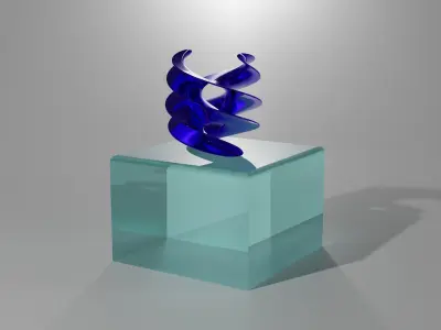 SPIRAL GLASS SCULPTURE Free 3D model