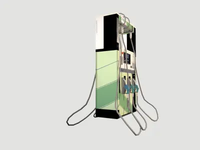 Petrol Fuel Pump Low-poly 3D model