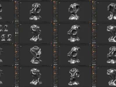 33 modern sculpture huge pack 3d print model 3D Model Collection