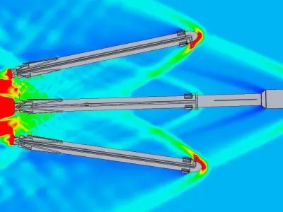 Space-X Falcon Heavy Aerodynamics Model 3D print model