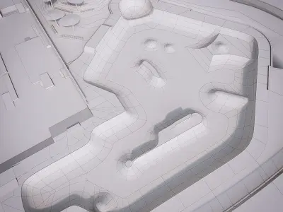 Skate park Low-poly 3D model