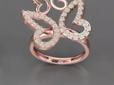 DIAMOND RING 3D print model 28