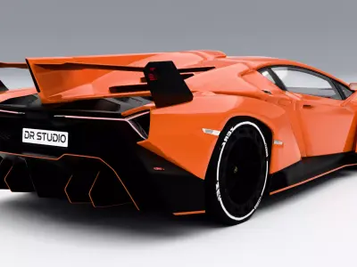Lamborghini Venevo Low-poly 3D model