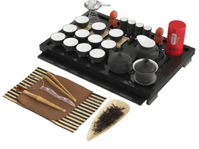 Chinese Tea Ceremony Set Big 3D model