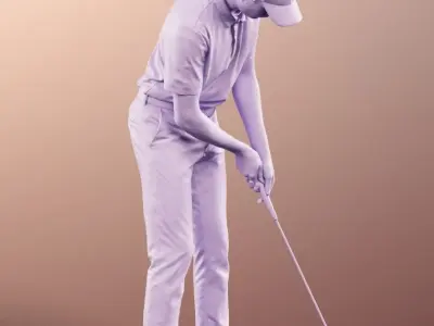 Nolan 11792 - Sport Golf Player Golfer Man Golfcart Caddy 3D model