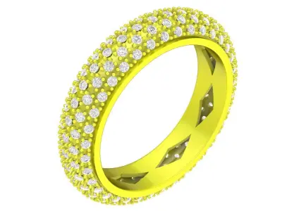 Luxury Pave Eternity Band Ring 3D Model 4532 3D print model