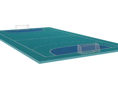 Handball Court Low-poly 3D model