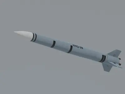 The Chinese Red Flag 9  air defense missile 3D model