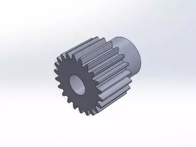 Spur gear    Module 1   22 theeth   SolidWorks  STEP files 3D model