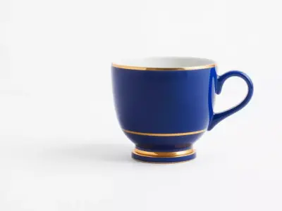 Classic Blue Ceramic Cup model pack Low-poly 3D model