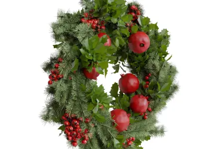 Christmas wreath 3 3D model