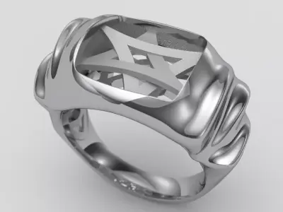 Star Ring 3D print model
