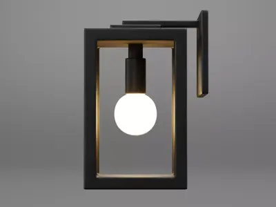 Lantern V2 - Modern Wall-Mounted Lamp Low-poly 3D model